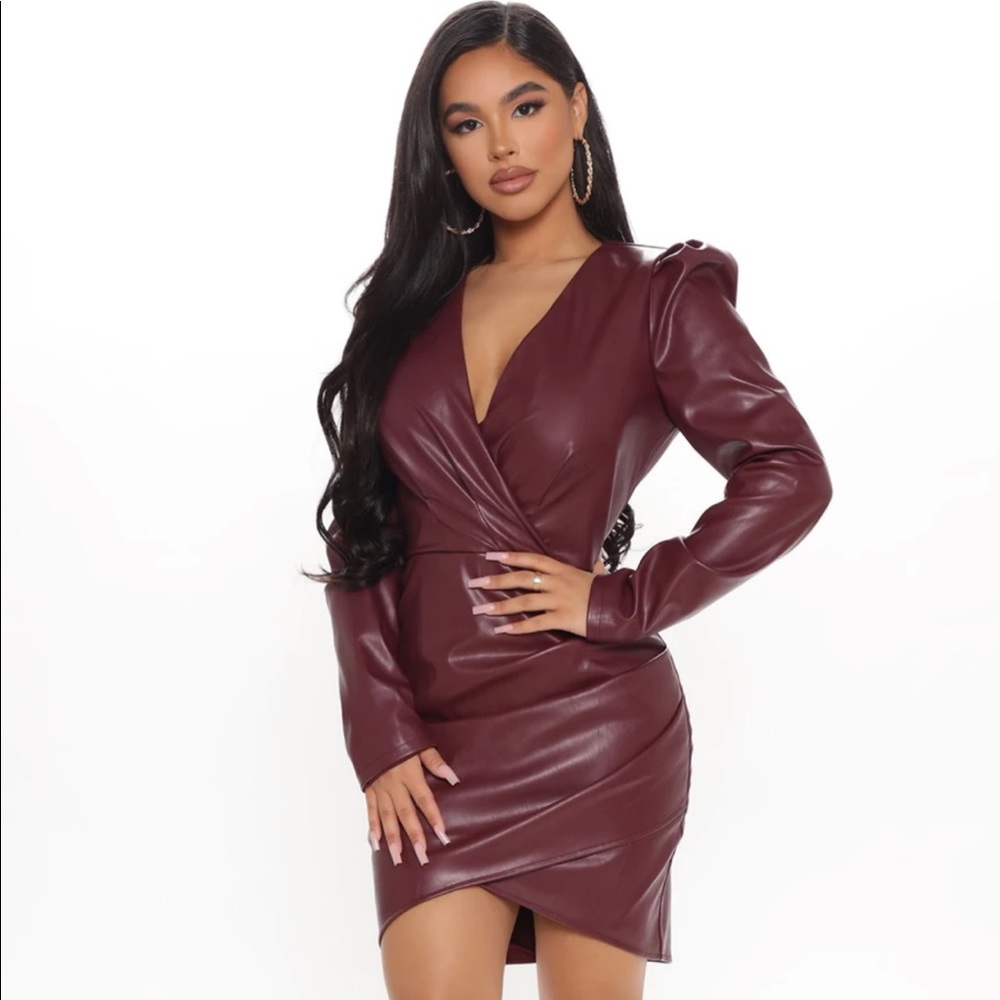 FN faux leather dress